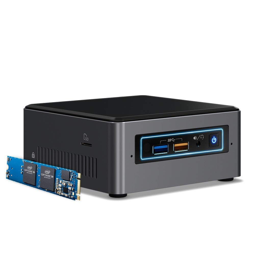 Intel NUC 7 Kit NUC7I3BNHX1, i3-7100U, DDR4 So-DIMM, 16GB Optane Memory, 2.5" SATA Bay, HD Graphics 620, Barebone