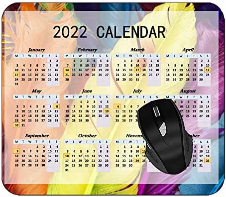 Amazon.com: 2022 Calendar Large Mouse Mat Photography Feather Multicolored Computer Game Mouse Mat M252 : Office Products