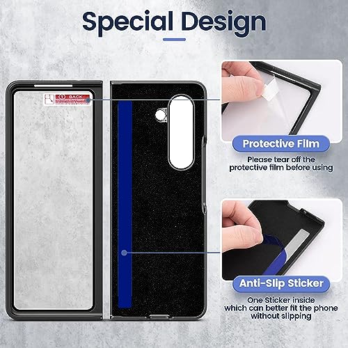 Étui pour Samsung Galaxy Z Fold 5 de luxe en cuir PU avec rabat - 2