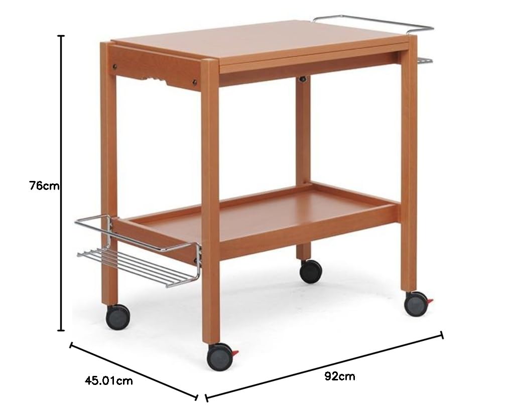 Foppapedretti Newton Carrello/Tavolino, Noce