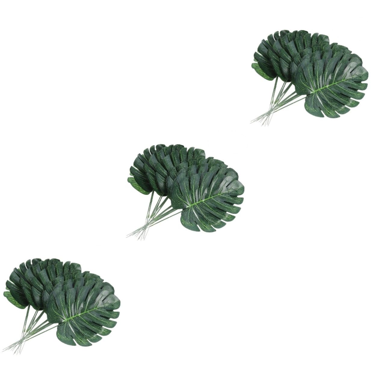 MAGICLULU 3 Set Di Viti Artificiali Realistiche Da Parete Piccole Dimensioni Foglie Verdi Finte Fiori Di Monstera Decorazioni Per La Casa E Lufficio 30 Pezzi * 3