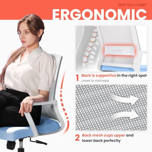 image for NEO CHAIR Office Chair Gaming Desk Computer Chair Ergonomic Mesh Mid B