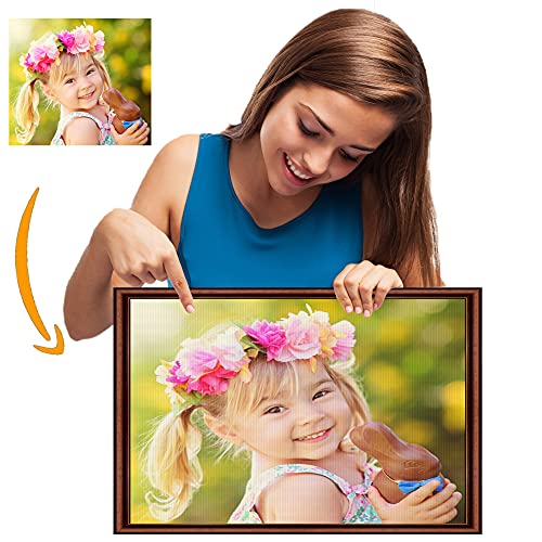 YUzzles Personalizado 5D Diamond Painting Punto de Cruz Diamante, Cuadros Diamantes 5D Hacer Su Propio Arte Para la Home Decoración de pared Artesanía 30x30cm