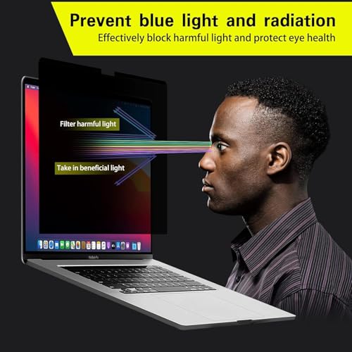 Image of Pxin SmartEye MacBook Air 11.6 Inch Magnetic Privacy Screen Filter - No Eye Strain | Anti-Blue Light + Anti-Glare