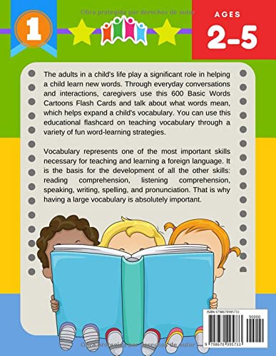 Miniatura 2 de 600 Tarjetas para Trabajar el Vocabulario Juegos Educativos de Preguntas Montessori para Niños Español Africaans Easy learning basic words cartoon