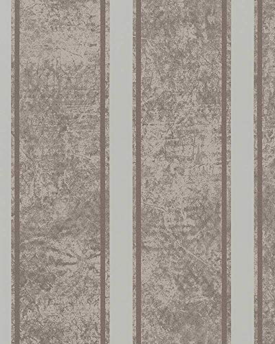 Papel Pintado Pared Beige Dorado Rayas Flores Pétalos Decoracione...