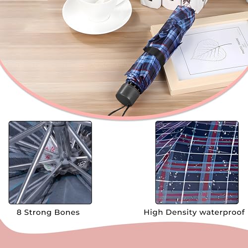 Image of Kraptick Printed Travel Umbrella for Rain, UV, Wind Proof, Water-Proof Umbrella for Men /Women /Boys /Girls /Kids (UMBR-02)