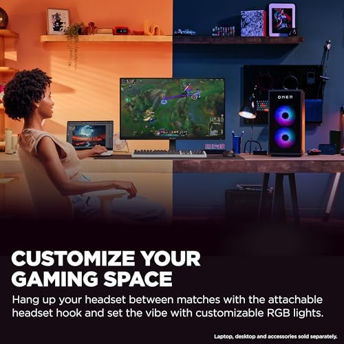 HP OMEN 24.5 inch FHD 360Hz Gaming Monitor, FHD Display (1920 x 1080), IPS Panel Technology, VESA DisplayHDR 400, 1ms GtG (with Overdrive), NVIDIA G-SYNC Compatible, Black, OMEN 25 (2025) by HP - Image 7