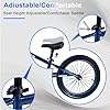 Bueuwe 16 Inch Balance Bike for Big Kids Aged 4 5 6 7 8 and 9 Years Old Boys Girls,Large No Pedal Training Bicycle, Adjustable Seat, Pneumatic Tires, Quick Assembly