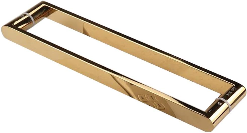 Luxury Shower Door Handles for Both Sides of The Glass Door Internal Shower Door Pull Knob Bar Replacement Parts for Bath/Bathroom, Gold (Size : 500mm Hole to Hole)