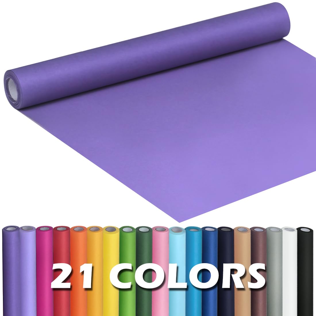 Ph Perkhomy Purple Perkhomy Kraft Paper Roll 17.5" X 960" (80') For Gift Wrapping Bouquet Flower Art Painting Craft Writing Packaging Shipping 80Gsm 55Lb (, 17.5" X 80')