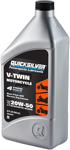 Miniatura 3 de Quicksilver Aceite sintético para motocicleta 20W-50, 1 cuarto de galón.