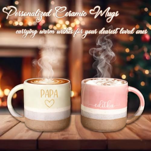 Taza de cerámica personalizada de 14 oz con grabado miniatura 4