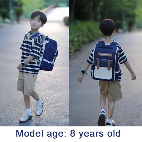 Schoolbags for Primary School Students Weight-reducing Children's Backpack Large-capacity for Boys Girls (Blue)2
