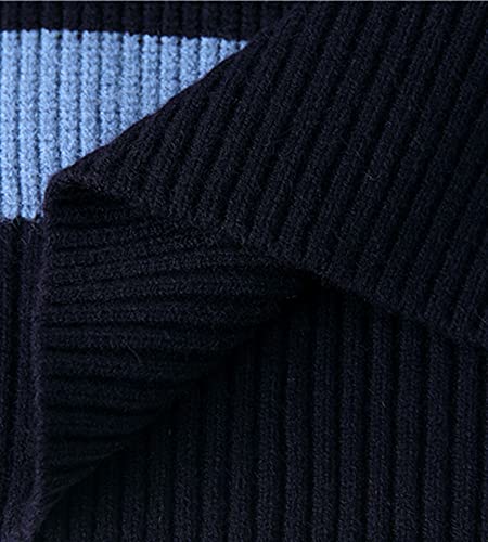 Lifeshe Women's Men Striped Sweater Pullovers Oversized Knitted Jumpers Sweatershirts Streetwear Green #TOP4