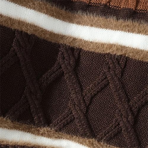 Men Clothing Thick Warm Harajuku Knitted Sweater Pullover Loose O-Neck Sweaters4