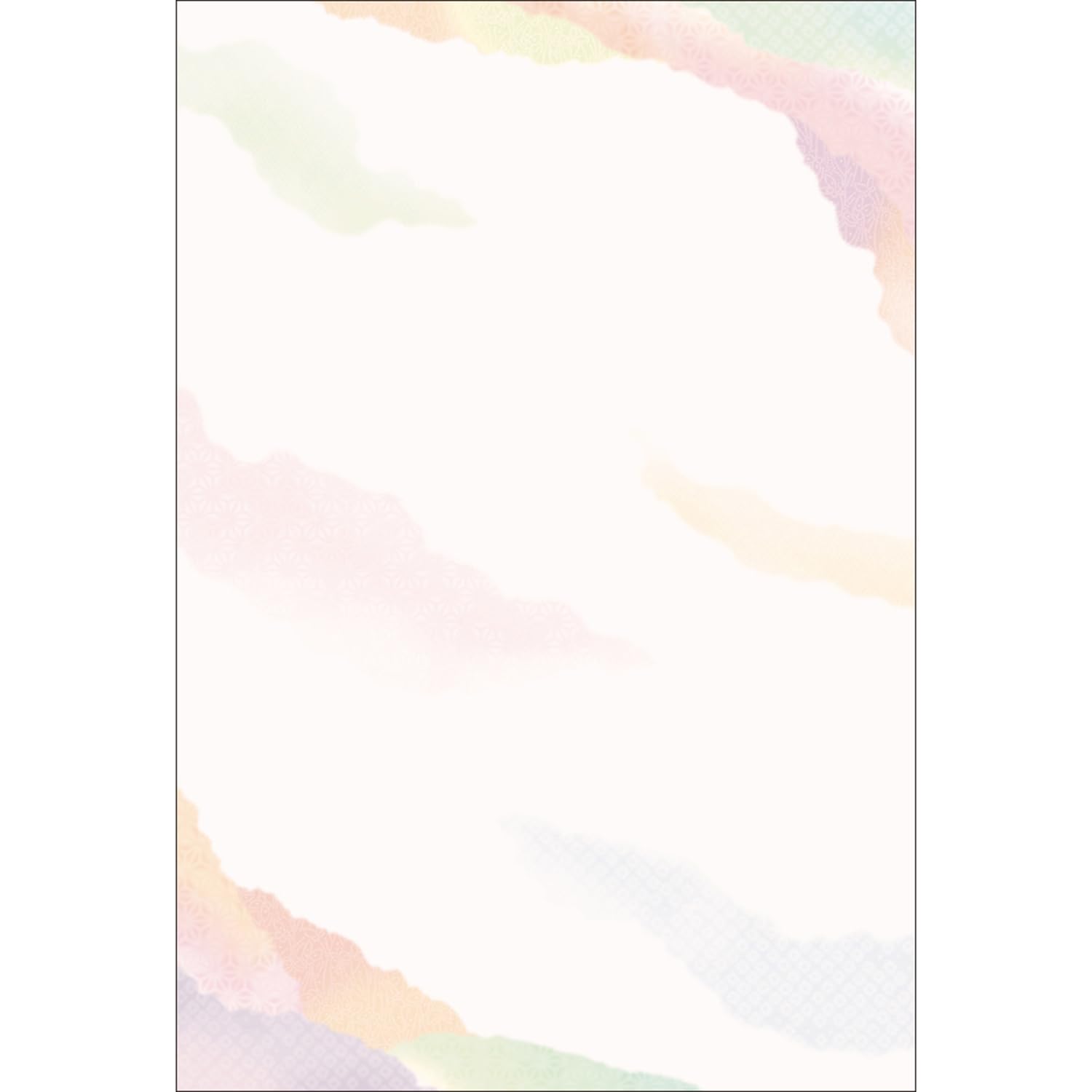 Sasagawa 4-1113 Inkjet Paper, Japanese Pattern Paper, Japanese Set, Postcard Size, OA Compatible, Layered Washi Paper, 100 Sheets : Office Products