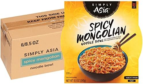 Simply Asia Spicy Mongolian Noodle Bowl, 8.5 oz (Pack of 6)