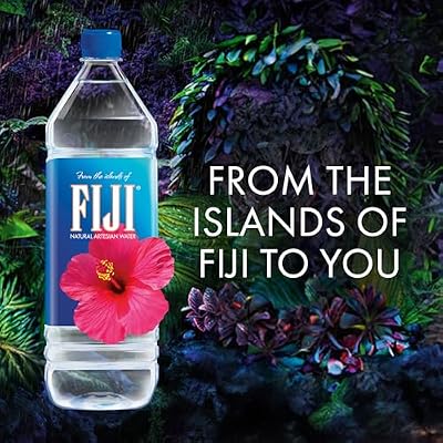 FIJI Natural Artesian Bottled Water 1.5 لتر / 50.7 Fl Ounce (حزمة من 12) - 100٪ إلكتروليت طبيعي