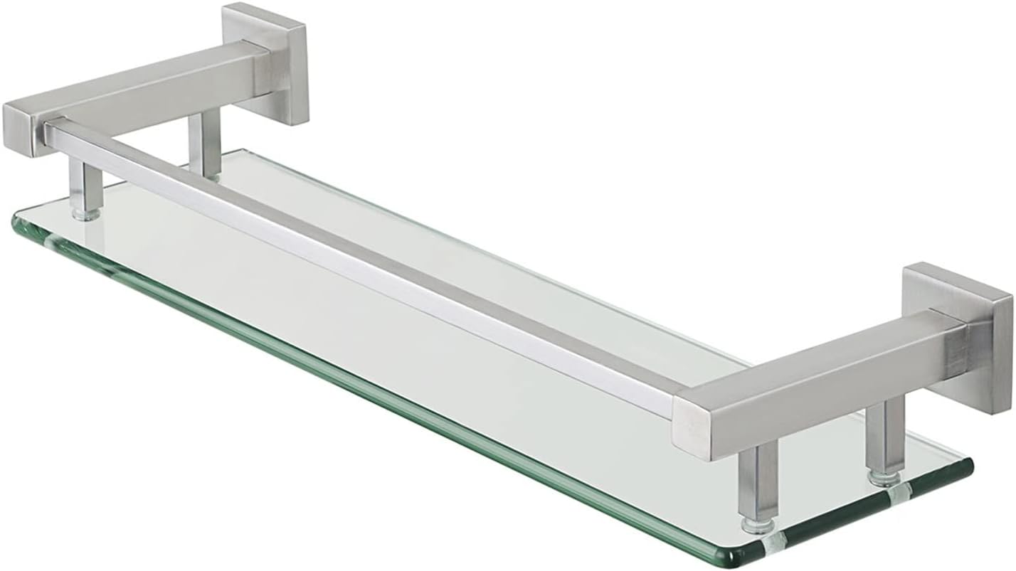 SUNESA Floating Shelves Bathroom Glass Shelf Aluminum