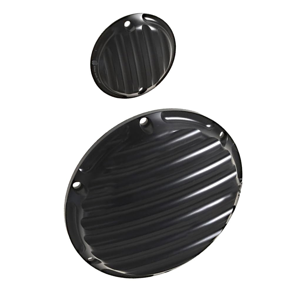 Baceyong Derby Timer Kupplungssteuersatzdeckel, Motorrad Derby Abdeckung Steuerzeit-Timer-Abdeckung, Kompatibel mit Ha-rley, Schwarz