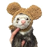 Ferret Hat Cartoon Bear Shape Pet Cap Ferrets Small Animals Hamster Rabbit Kitten Hat Pet Supplies for Everyday Decoration Christmas Halloween Decoration Use (Bear)