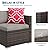 GAOMON 5-Piece All-Weather Patio Furniture Set, Convertible Outdoor Sectional Sofa with Ottoman & Tempered Glass Table, PE Rattan Conversation Set for Garden, Backyard, Porch, Poolside