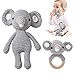 Samonyed Crochet Baby Toys Stuffed Animals for Babies Elephant Crochet Baby Toy Infant Soothe Toys for Sensory and Early Grips Development Gift for Baby Shower, Birthday