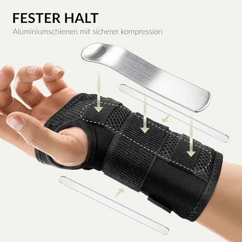 BraceUP Handgelenkstütze mit Metall Linke und Rechte Hand - Handgelenkbandage, Handgelenk Bandagen, für SehnenscheidenEntzündung (S/M… – Ansicht 3