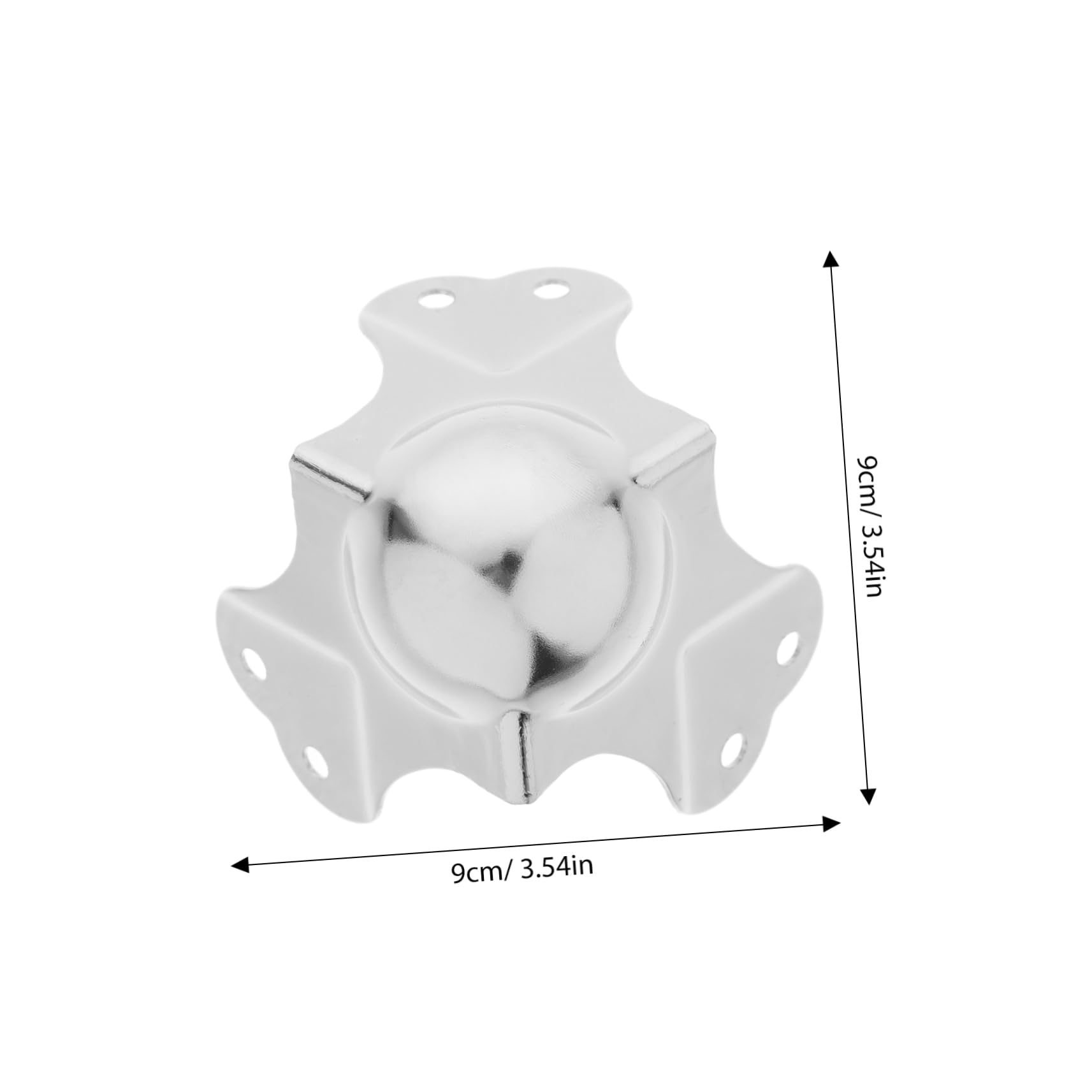 ERINGOGO 10pcs Flight Case Edge Guards Iron Ball Corner Protectors Chrome Plating Impact Resistant for Shipping Furniture Hardware