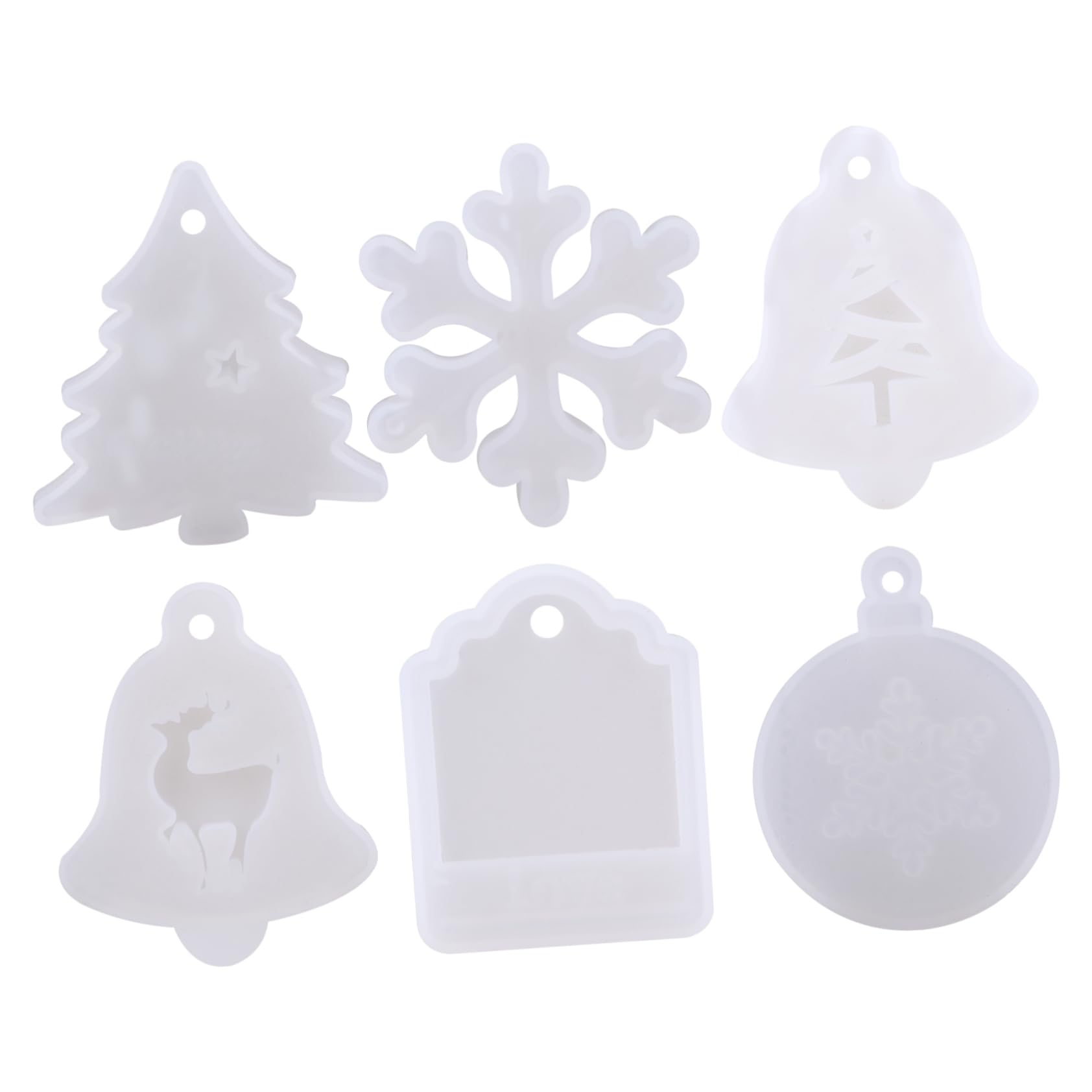 SHINEOFI 3 Ensembles Moules En Silicone De Noël Bol De Fruits Moules À Cire Sapin De Noel Decoration Sapin De Noel De Fabrication De Pendentif Époxy Cristal 6 Pièces * 3