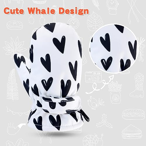 Image of BAVST Toddler Waterproof Mittens Fleece Lined Baby Boys Girls Winter Warm Glove Kids Snow Infant Ski Mitten for 3M-5T