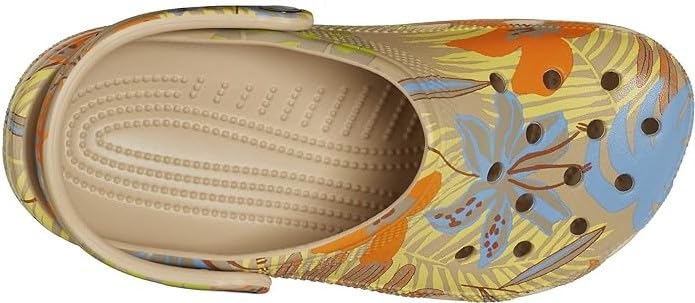 Image of Crocs Unisex-Adult Classic Graphic Clogs, Chai /Multi, 9 Men /11 Women M US