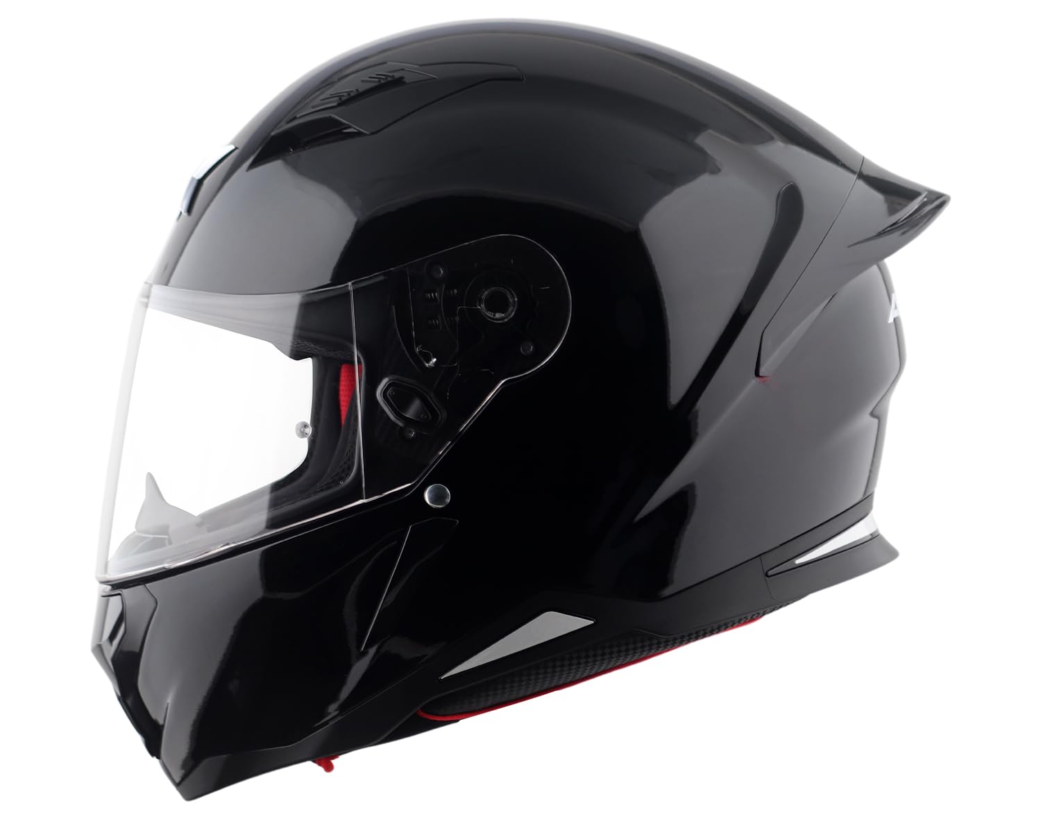 Axor Hunter ISI ECE and DOT Certified Gloss Finish Full Face Helmet for Men with Pinlock Fitted Clear Visor-Black-M