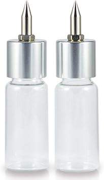 Sparmax. Glass Bottle Set for Flyer Airbrush, 2 Bottle Pack, FLB2SR