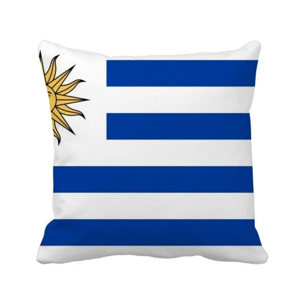 Oreiller Uruguay drapeau 40x40 de canapé, coussin carré amérique du sud décoration