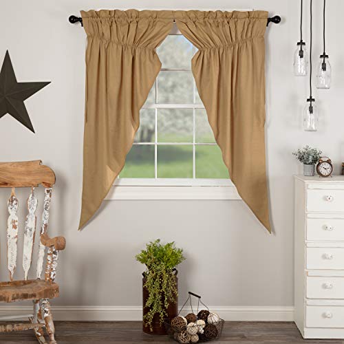 VHC-Brands-Simple-Life-Flax-Khaki-Country-Farmhouse-Window-Curtain-Prairie-Short-Panel-Set-of-2-63x36x18 VHC Brands Simple Life Flax Khaki Country Farmhouse Window Curtain Prairie Short Panel Set of 2 63x36x18