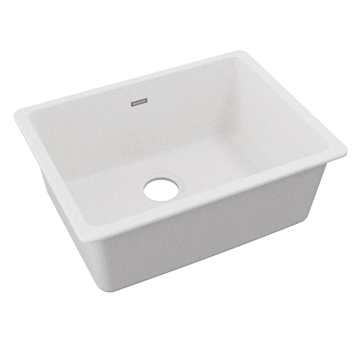 Elkay Quartz Classic 25" x 18-1/2" x 9-1/2" Single Bowl Undermount Sink White