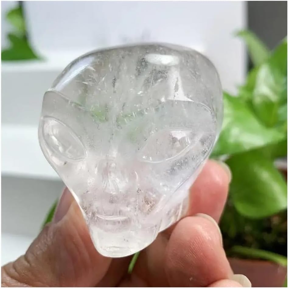 Crystal Stone Home Decor 1PCS 2inch Natural Clear Quartz Skull Crystal Carving Crafts Stone Home Decoration