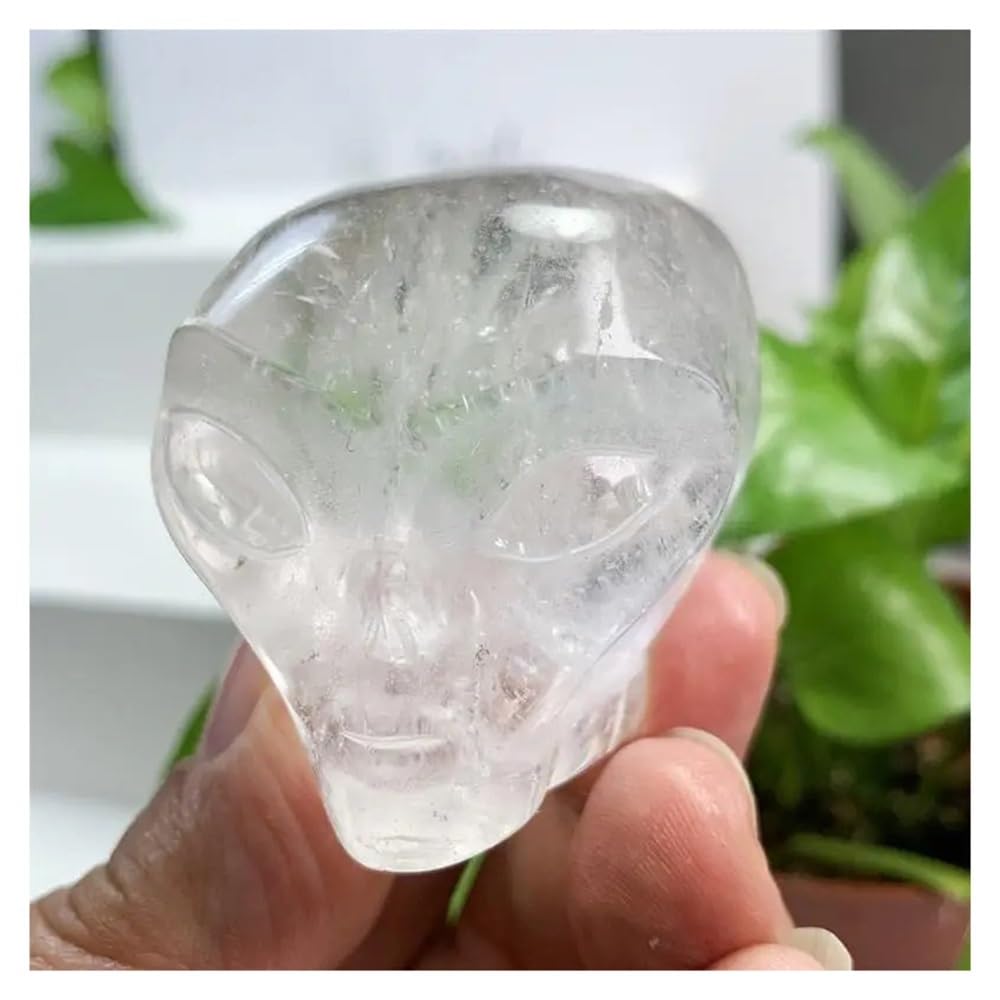 Calavera de cristal tallada en cuarzo transparente natural de 5cm, un regalo inolvidable
