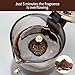 LAOION Stovetop Espresso Maker, 6Cup 240ml Classic Moka Pot, Crystal Glass-top & Stainless Steel Coffee Maker Mocha Pot, Greca De Cafe, Cuban and Italian Coffee Maker for Cafetera Cubana