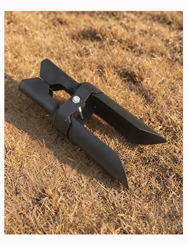 Image of Heavy-Duty Manual Post Hole Digger with Ergonomic Long Handle – Manganese Steel Earth Auger for Fence Posts, Mailboxes(Digger Head Only)