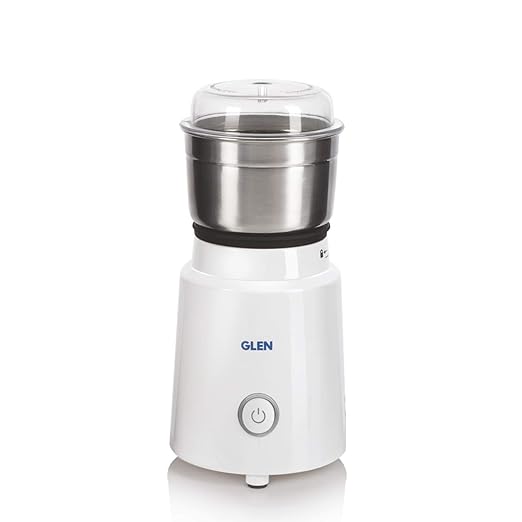 Glen Electric Mini Grinder 350 Watt 1 Jar ABS body ISI Certified 2 year warranty White