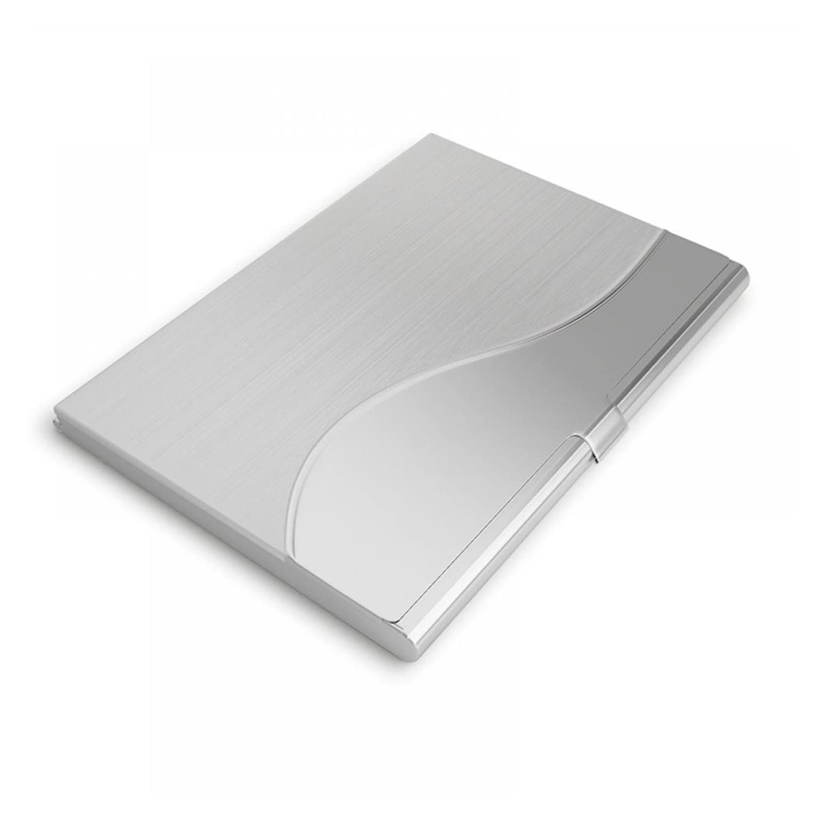 Porta Biglietti da Visita Supporto for carta di credito portatile in alluminio Nuovo supporto for biglietti da visita in acciaio inossidabile Bank Silver Box Silver Silver Unisex ID Titolare della car