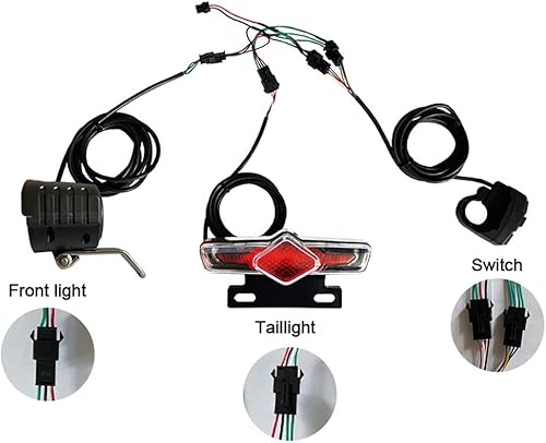 Miniatura 4 de XBERSTAR 3 en 1 Accesorios de conversión de iones de litio para bicicleta, kit de luz ebike ebike Kit de luces traseras para faros delanteros DK336