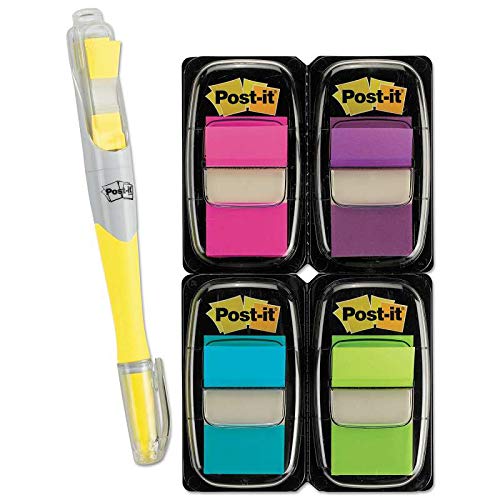Post-it Post-it Flaggen/Ordnerreiter, verschiedene Farben, 200 Flaggen und 12 Taben pro Packung