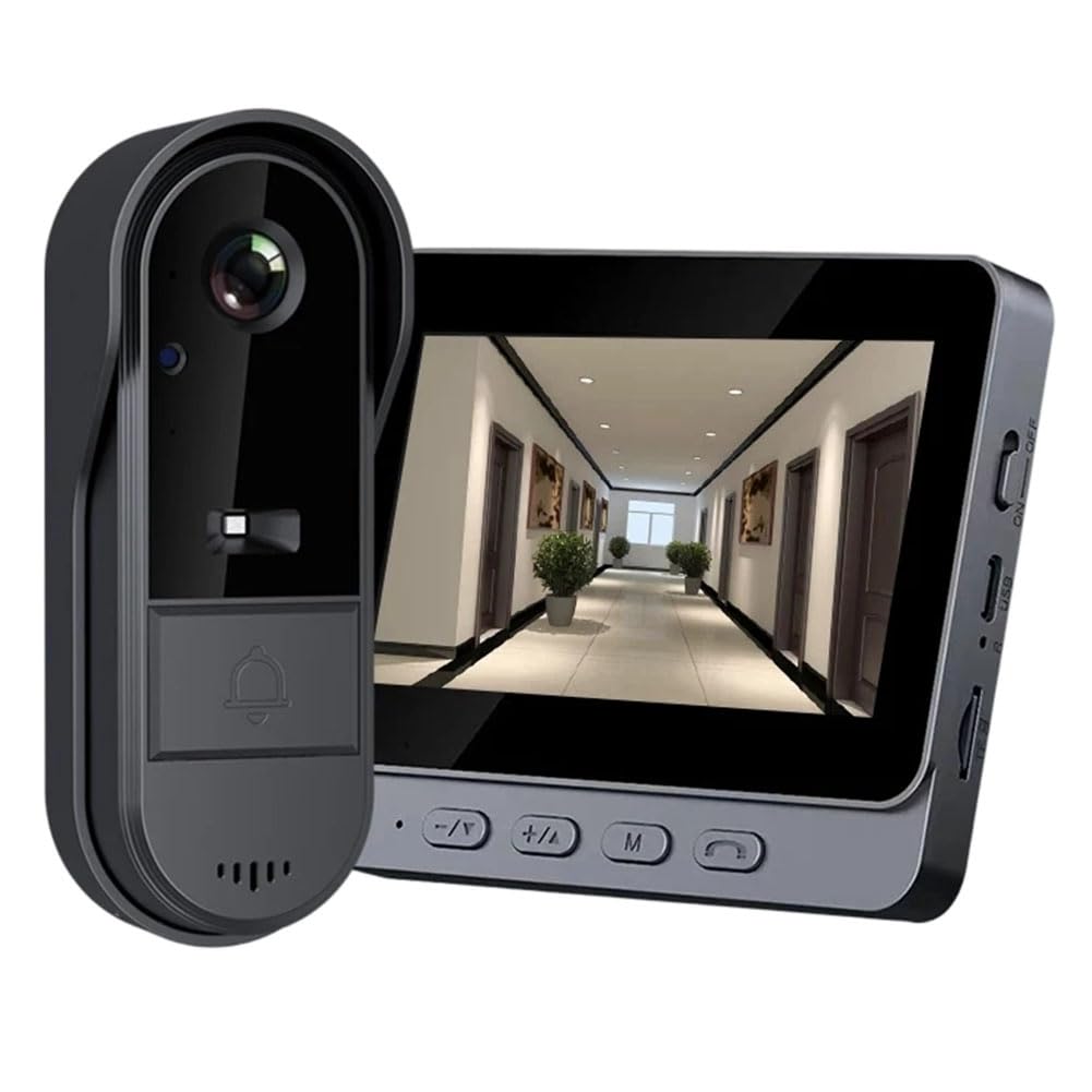 UDSKNV[KSL Wireless WiFi Smart Video Doorbell 1080P HD Cam Outdoor Waterproof Two-Way Voice Intercom for Smart Home Systems