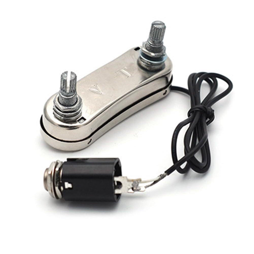 Kalokairi PS700 Pastilla piezoeléctrica pasiva de ecualizador pasivo para guitarra acústica con controles de volumen y tono de 500 K, cromado