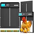 Okköbi Automatic Chicken Coop Door – Coop Door Lite – Battery Powered (3X AA Included) – Timer & Manual Modes – LCD Display – Anti-Pinch Safety – 11" x 9.4" Opening