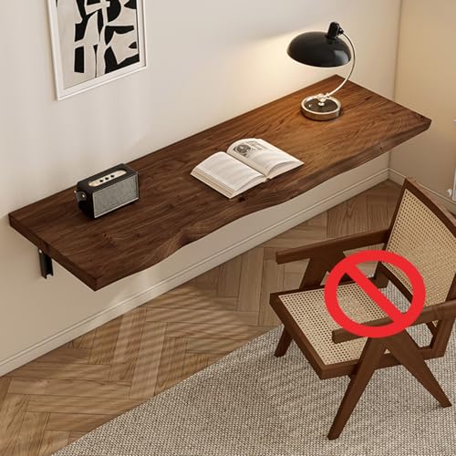 MDDKOP Mesa Plegable de Pared Mesa Abatible de Pared de Madera Mesa Plegable Pared Cocina Estable y Duradero FáCil de Instalar Ahorra Espacio para Cocina Comedor Dormitorio Mesa Ordenador(120x45cm)